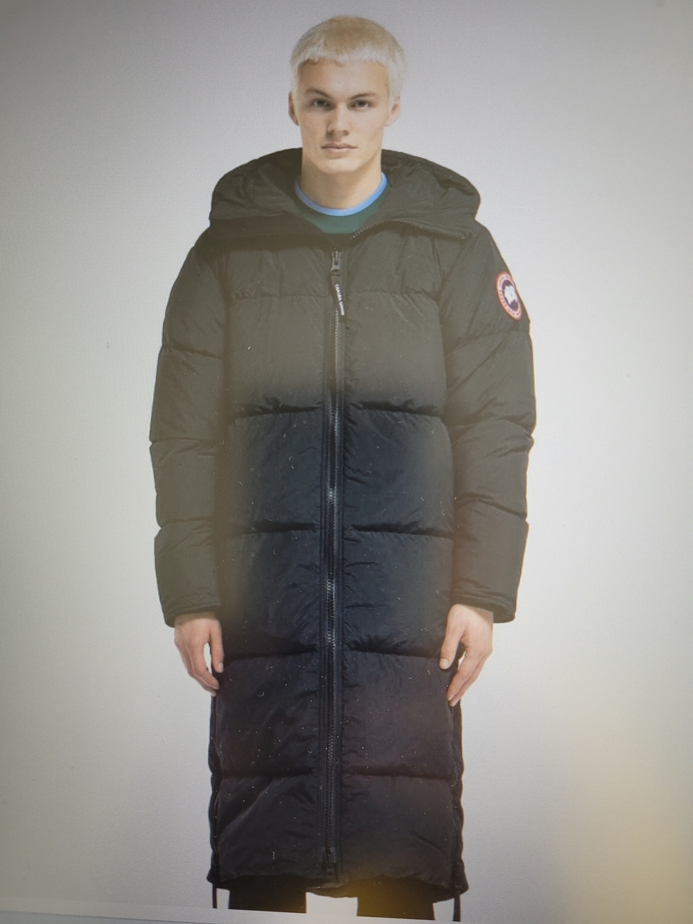Long Black Hooded Puffer Coat - Canada Goose